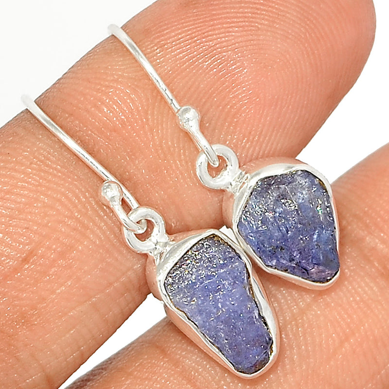 1.2" Tanzanite Rough Earrings - TZRE408