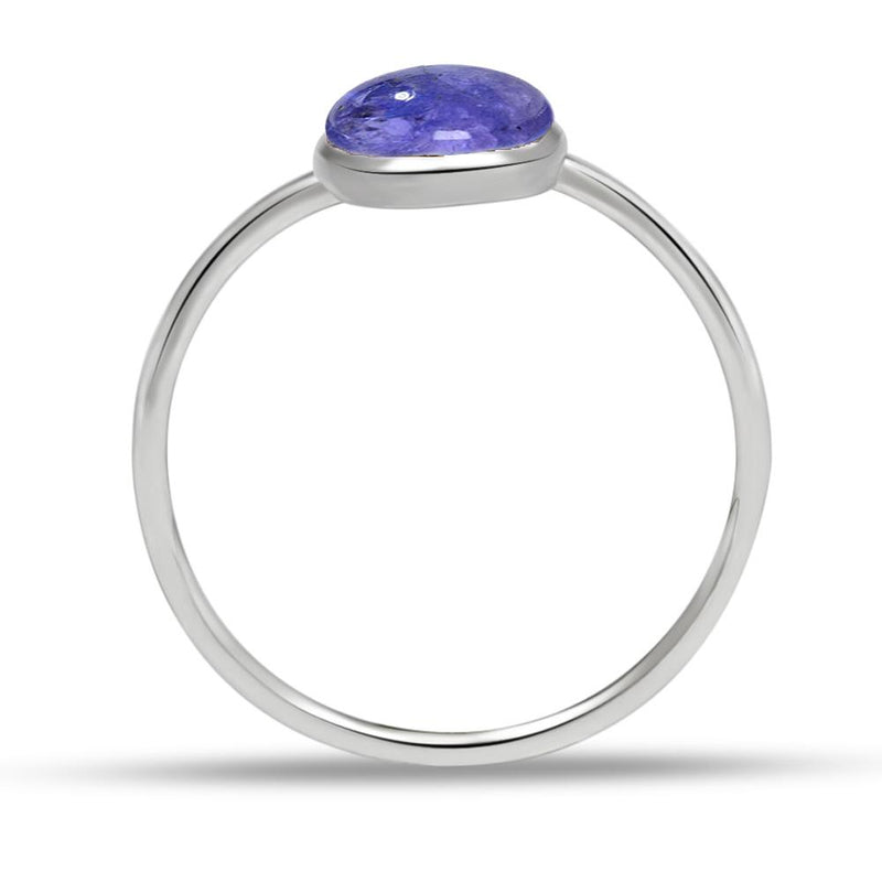 7*5 MM Oval - Tanzanite Cabochon Ring - CB-R801TNZ Catalogue