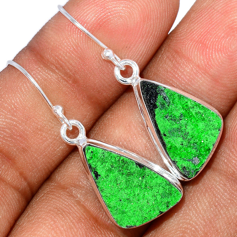 1.5" Uvarovite Green Garnet Earrings - UGGE7