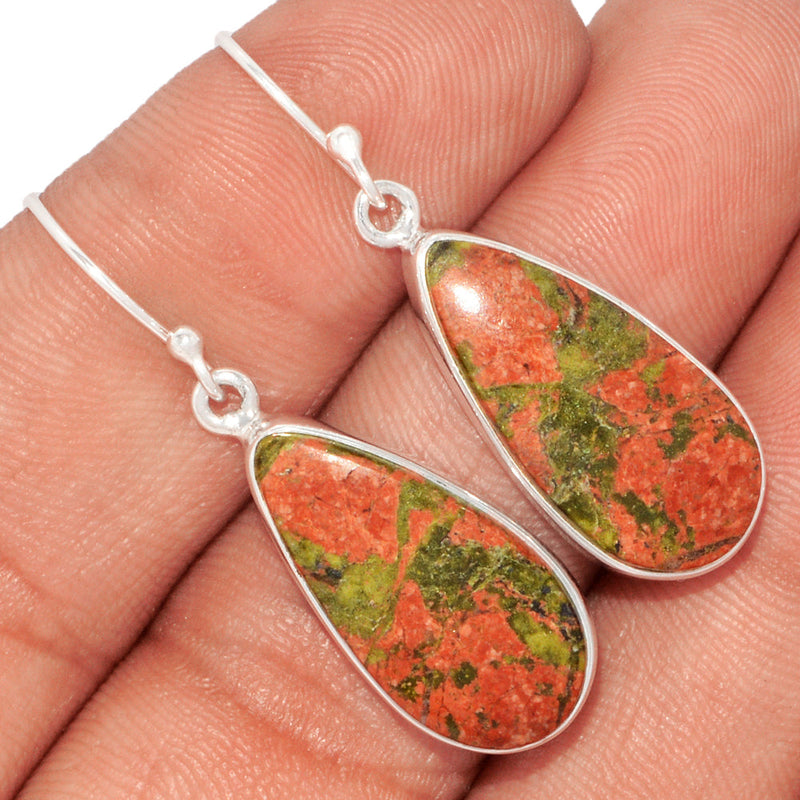 1.5" Lip Setting - Unakite Earrings - UNKE465