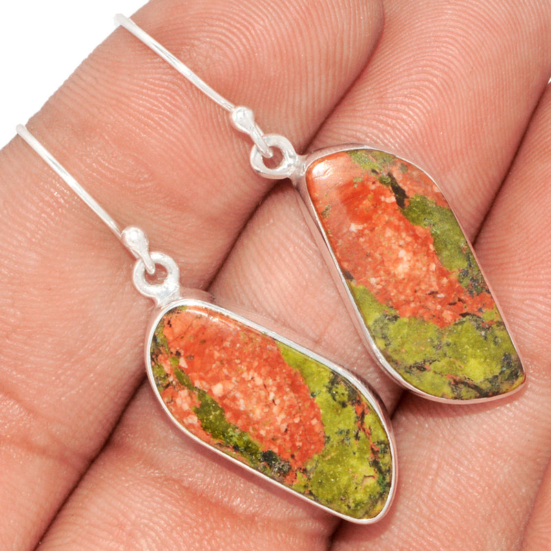 1.5" Lip Setting - Unakite Earrings - UNKE483