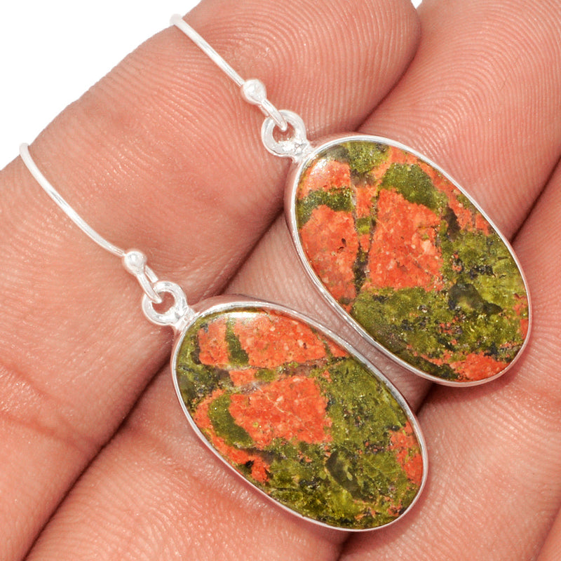 1.5" Lip Setting - Unakite Earrings - UNKE492