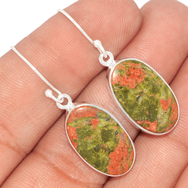 1.5" Lip Setting - Unakite Earrings - UNKE500