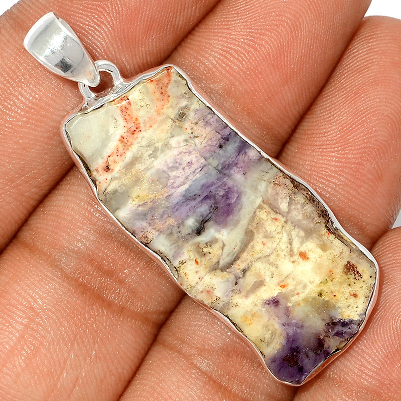 2" Violet Flame Opal Slice Pendants - VFSP118