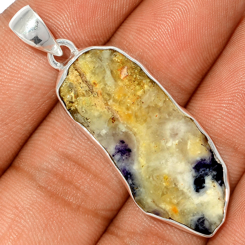 1.8" Violet Flame Opal Slice Pendants - VFSP119