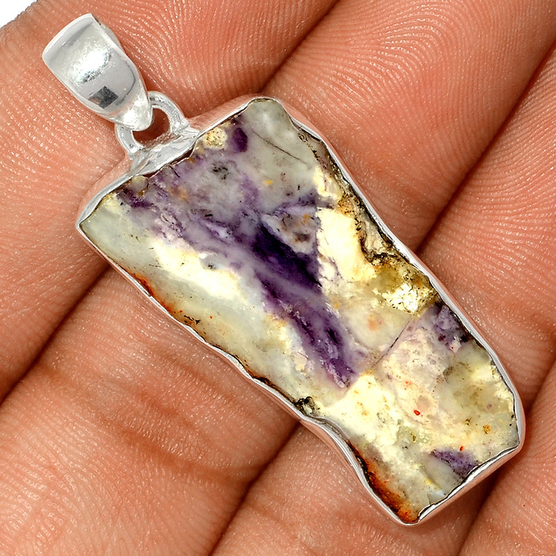 1.7" Violet Flame Opal Slice Pendants - VFSP129