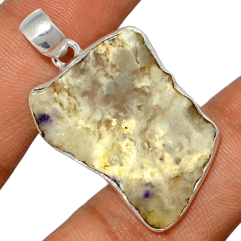 1.6" Violet Flame Opal Slice Pendants - VFSP132