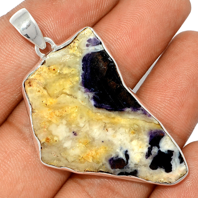 2.1" Violet Flame Opal Slice Pendants - VFSP134