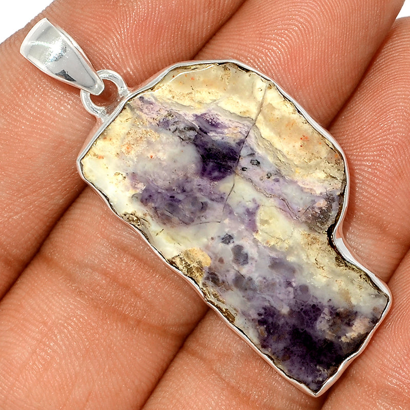 2" Violet Flame Opal Slice Pendants - VFSP136