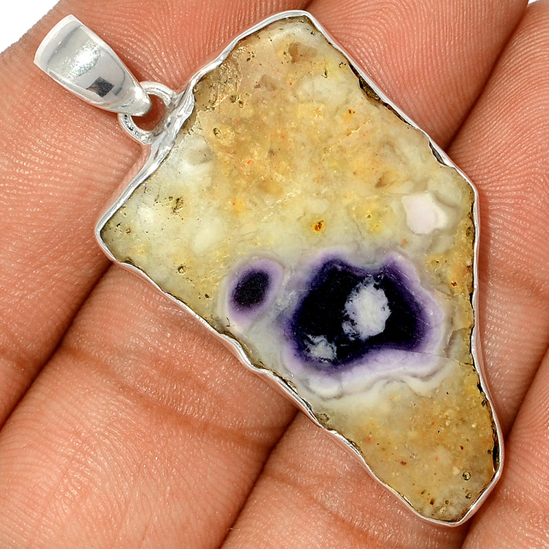 2" Violet Flame Opal Slice Pendants - VFSP151