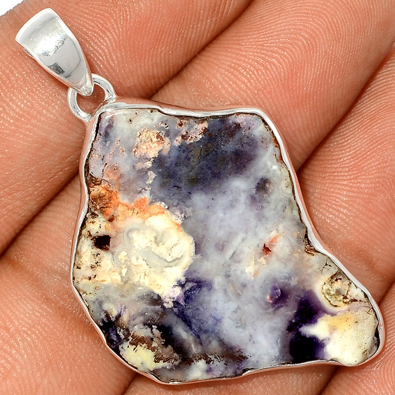 2" Violet Flame Opal Slice Pendants - VFSP153