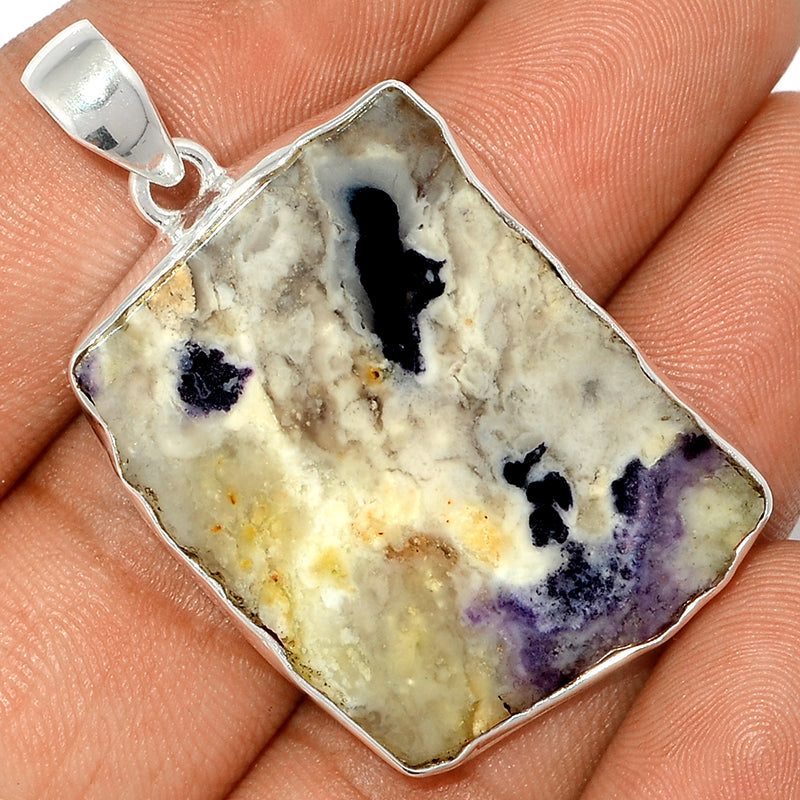 1.8" Violet Flame Opal Slice Pendants - VFSP155