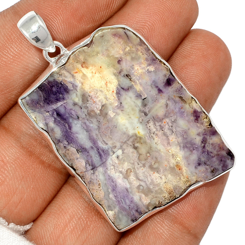 2.2" Violet Flame Opal Slice Pendants - VFSP163