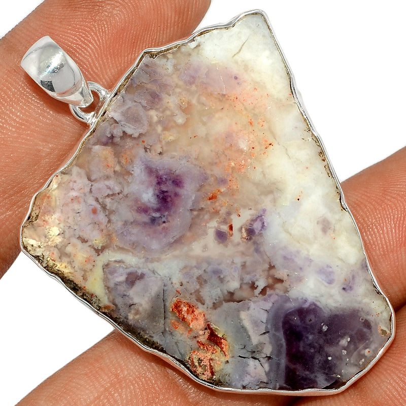 2.2" Violet Flame Opal Slice Pendants - VFSP164
