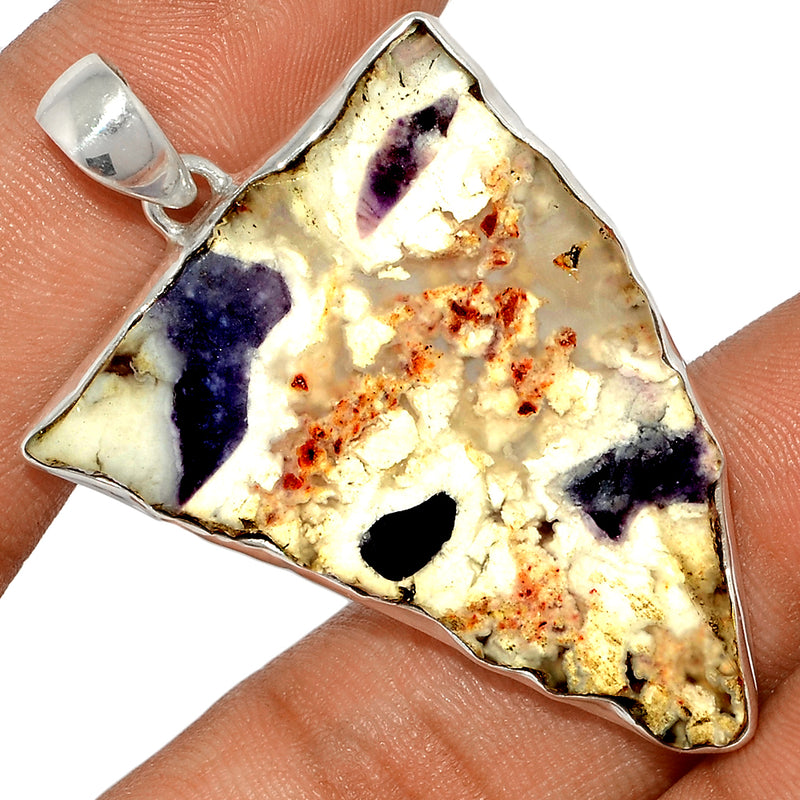 2" Violet Flame Opal Slice Pendants - VFSP166