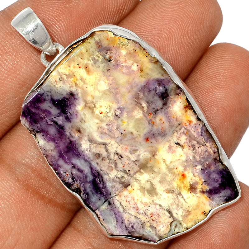 2.1" Violet Flame Opal Slice Pendants - VFSP167