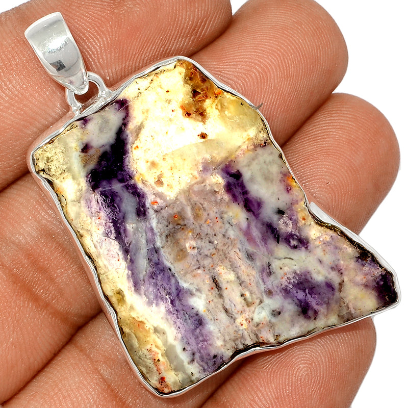2.2" Violet Flame Opal Slice Pendants - VFSP168