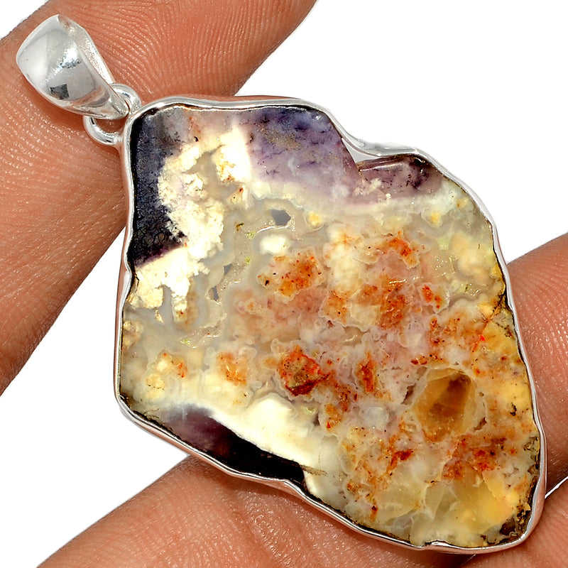 2.2" Violet Flame Opal Slice Pendants - VFSP171
