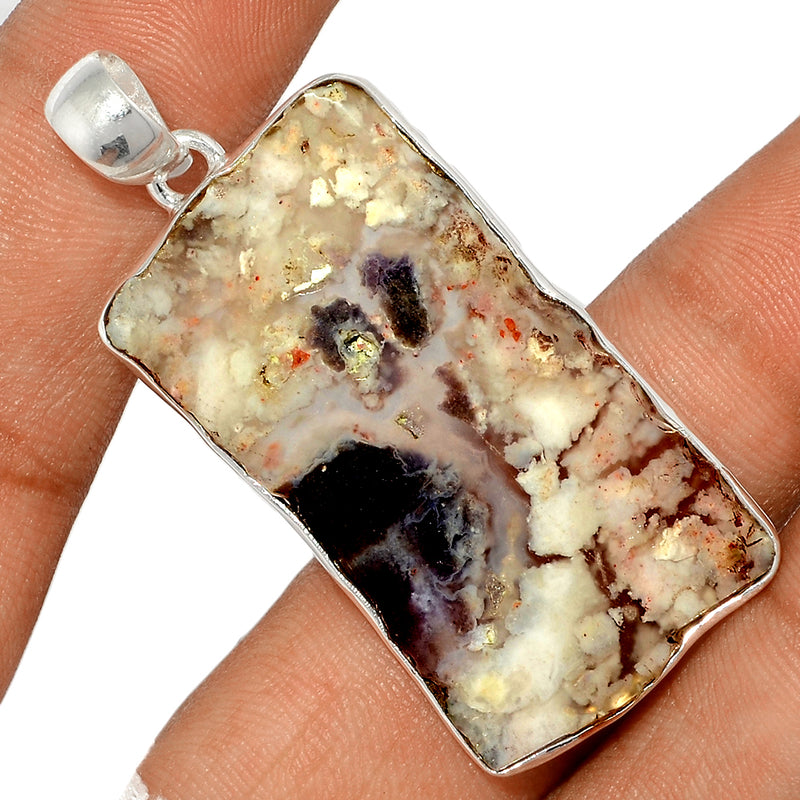 2" Violet Flame Opal Slice Pendants - VFSP175