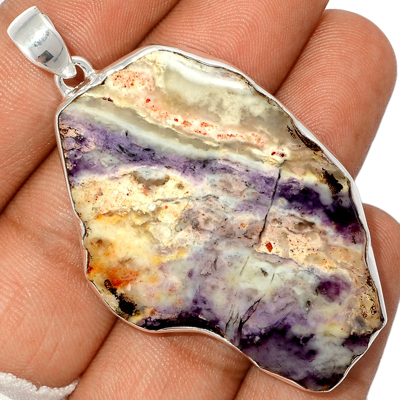 2.3" Violet Flame Opal Slice Pendants - VFSP176