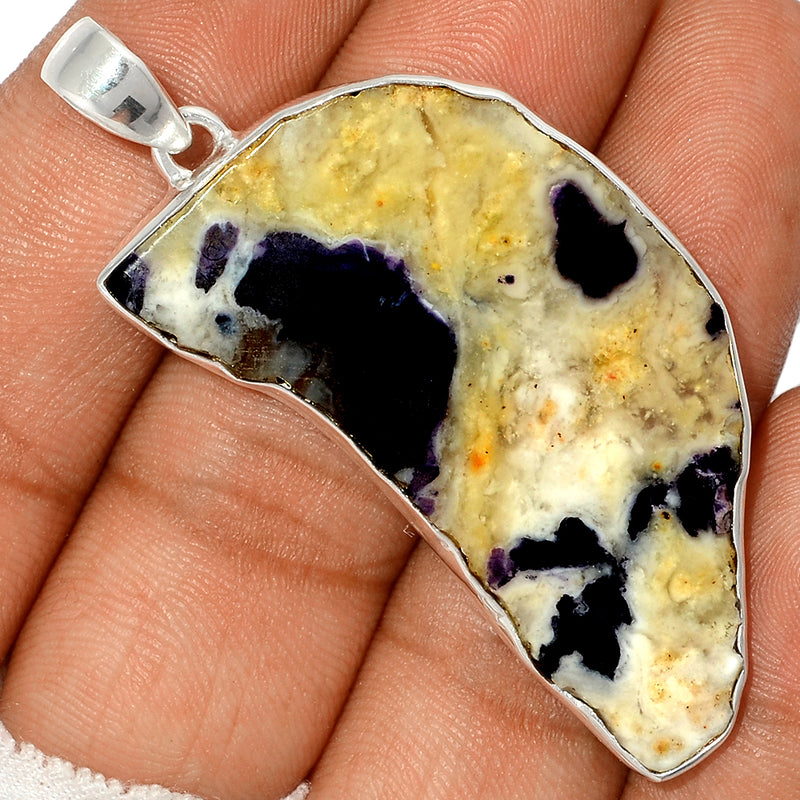2.3" Violet Flame Opal Slice Pendants - VFSP180
