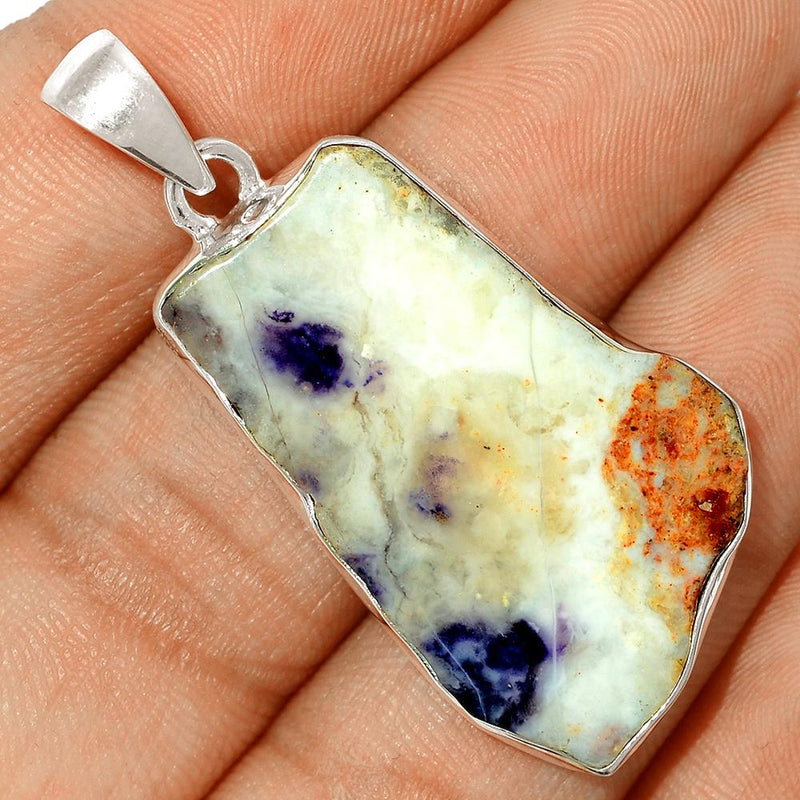 1.8" Violet Flame Opal Slice Pendants - VFSP58