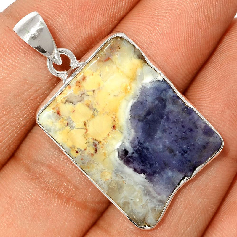 1.6" Violet Flame Opal Slice Pendants - VFSP63