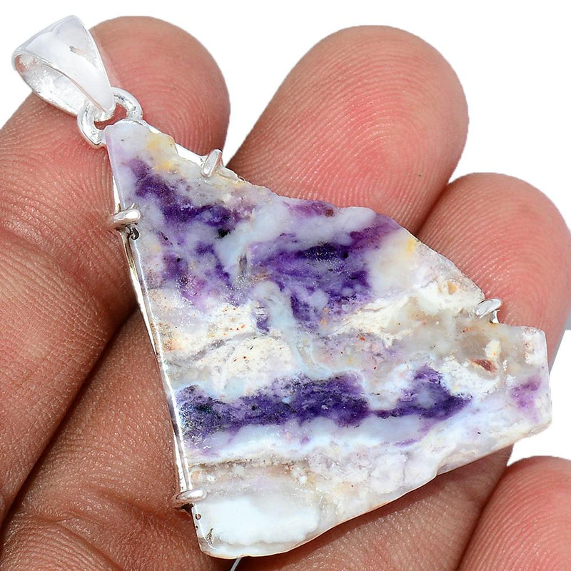 1.8" Claw - Violet Flame Opal Slice Pendants - VFSP92