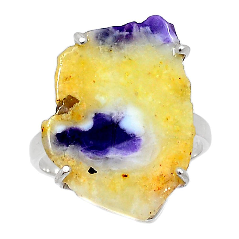 Claw - Violet Flame Opal Slice Ring - VFSR26