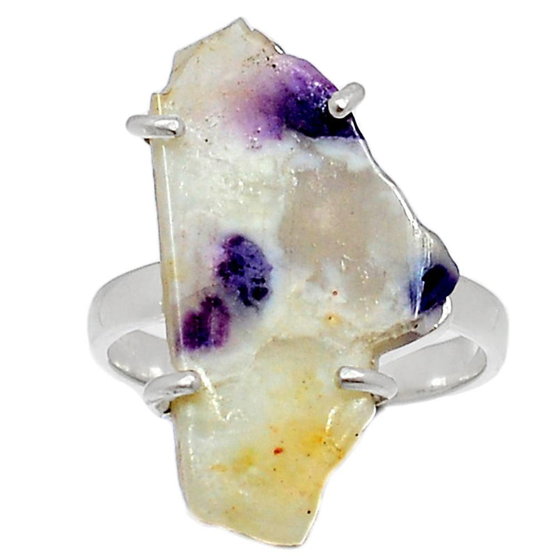 Claw - Violet Flame Opal Slice Ring - VFSR43