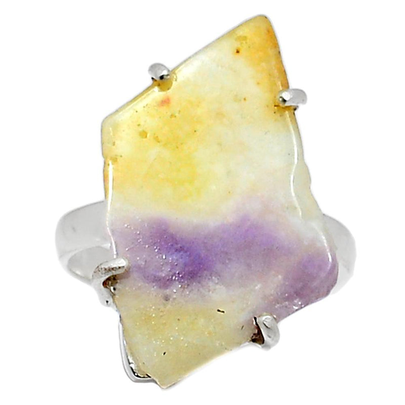 Claw - Violet Flame Opal Slice Ring - VFSR51