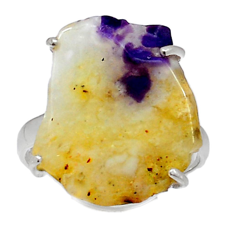 Claw - Violet Flame Opal Slice Ring - VFSR57
