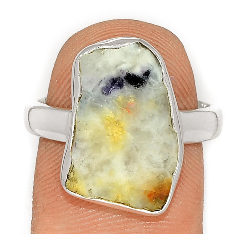 Violet Flame Opal Slice Ring - VFSR71