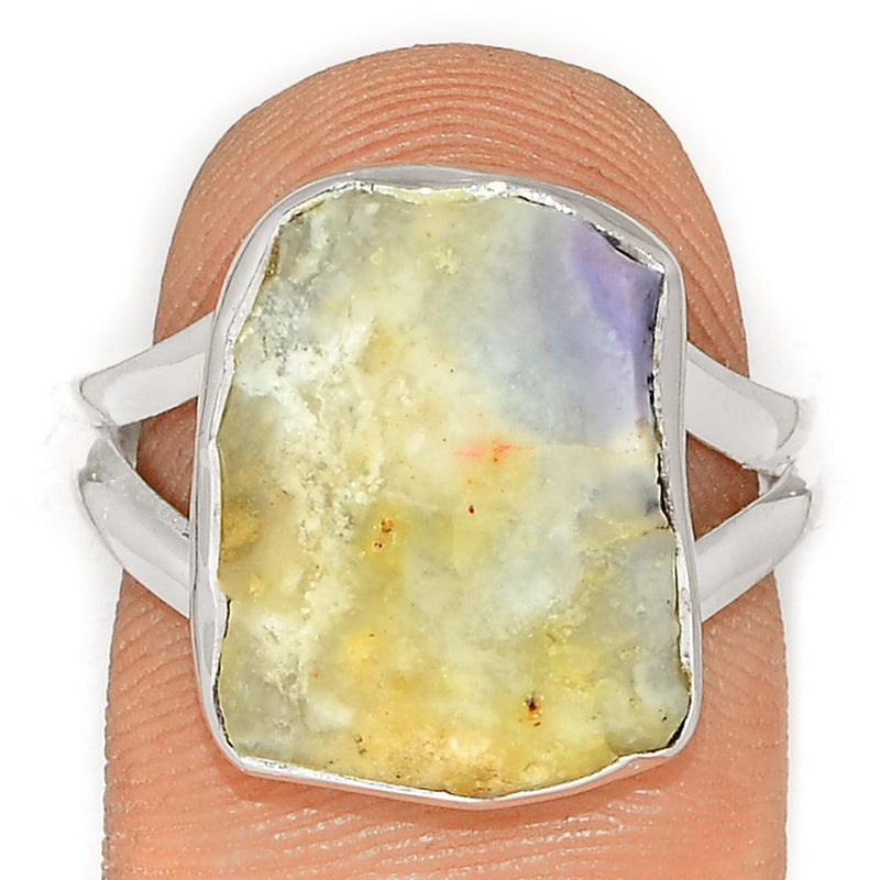 Violet Flame Opal Slice Ring - VFSR76