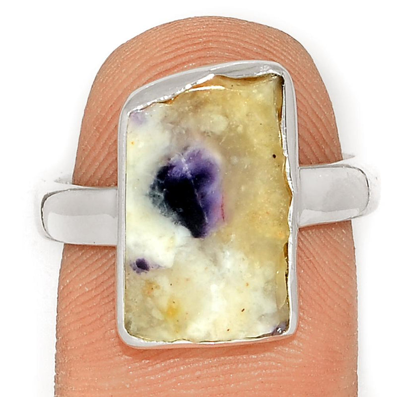 Violet Flame Opal Slice Ring - VFSR79