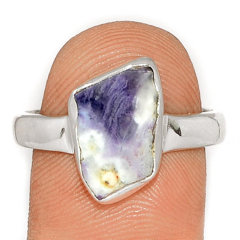Violet Flame Opal Slice Ring - VFSR90