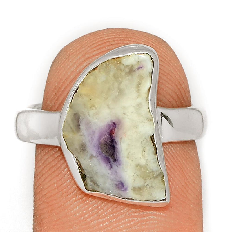 Violet Flame Opal Slice Ring - VFSR91