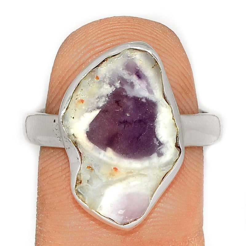 Violet Flame Opal Slice Ring - VFSR93