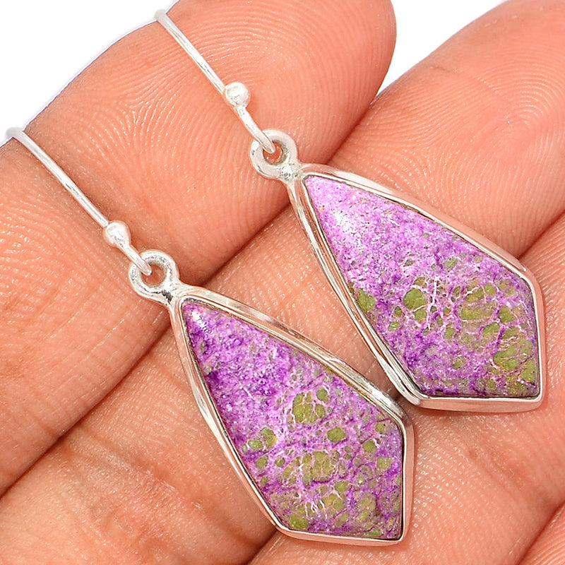 1.7" Variscite In Purpurite Earrings - VIPE25