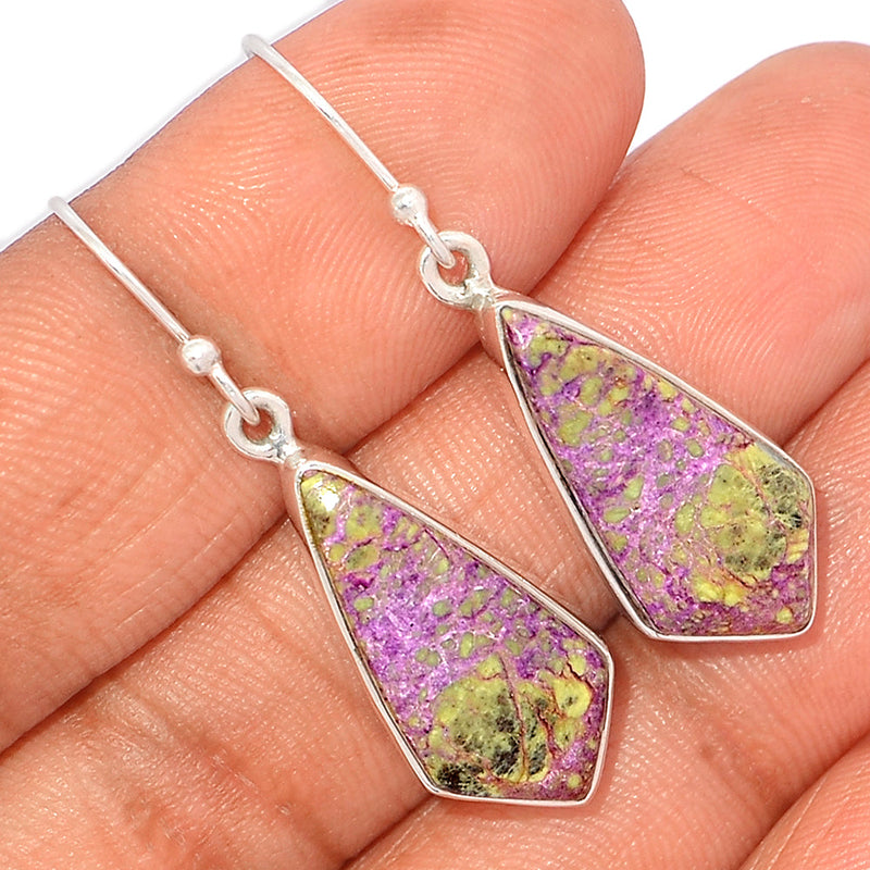 1.6" Variscite In Purpurite Earrings - VIPE37