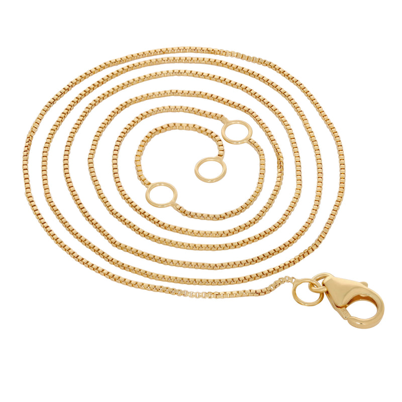 0.7 MM - 18k Gold Vermeil - Box Chain - VN70