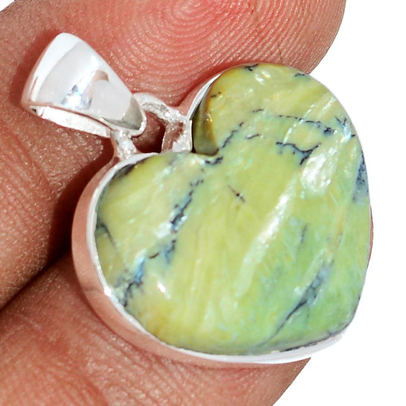 1.1" Heart - Variscite Pendants - VRSP465