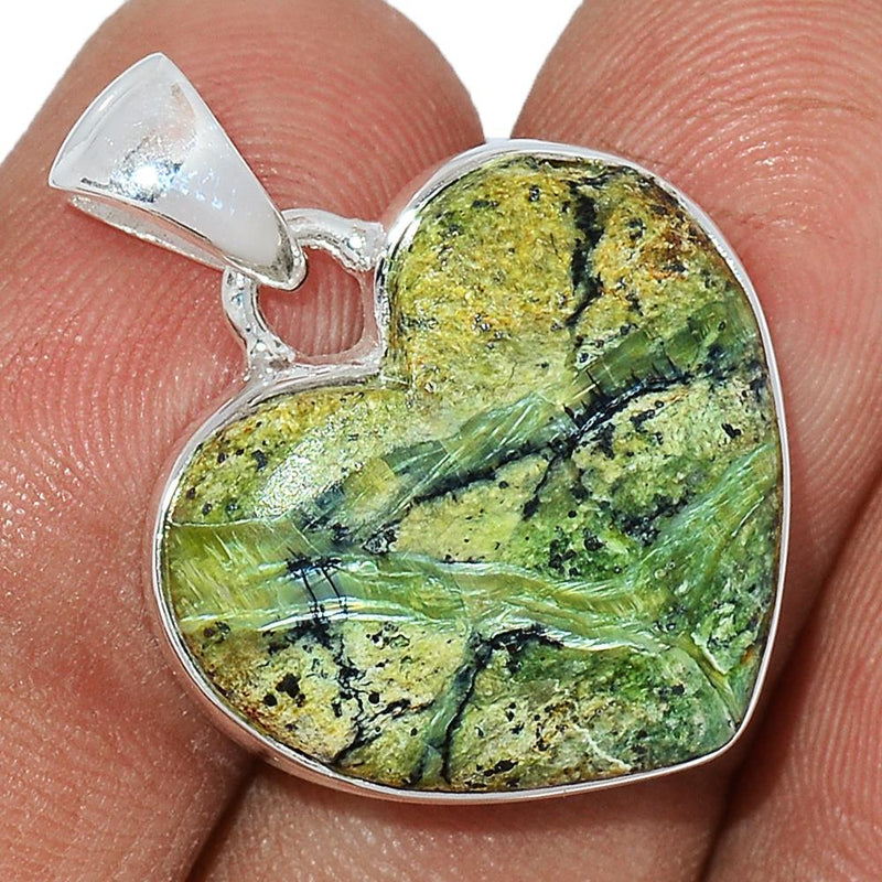 1.1" Heart - Variscite Pendants - VRSP467