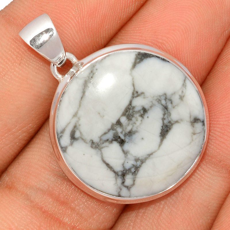 1.3" White Howlite Pendants - WHOP594