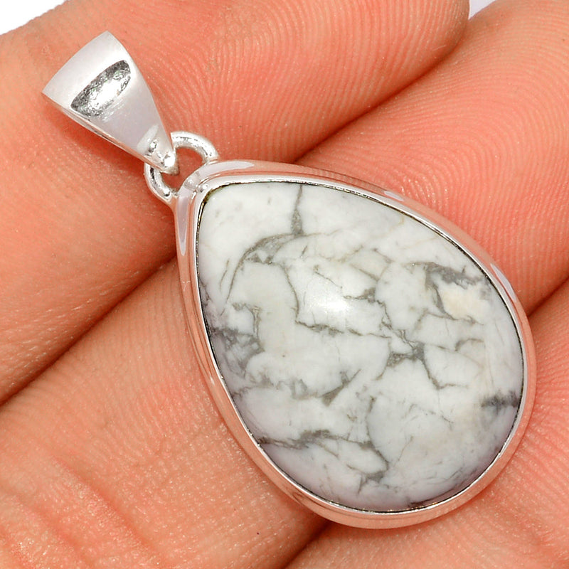 1.3" White Howlite Pendants - WHOP596