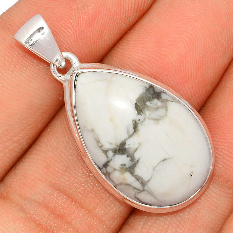 1.6" White Howlite Pendants - WHOP598