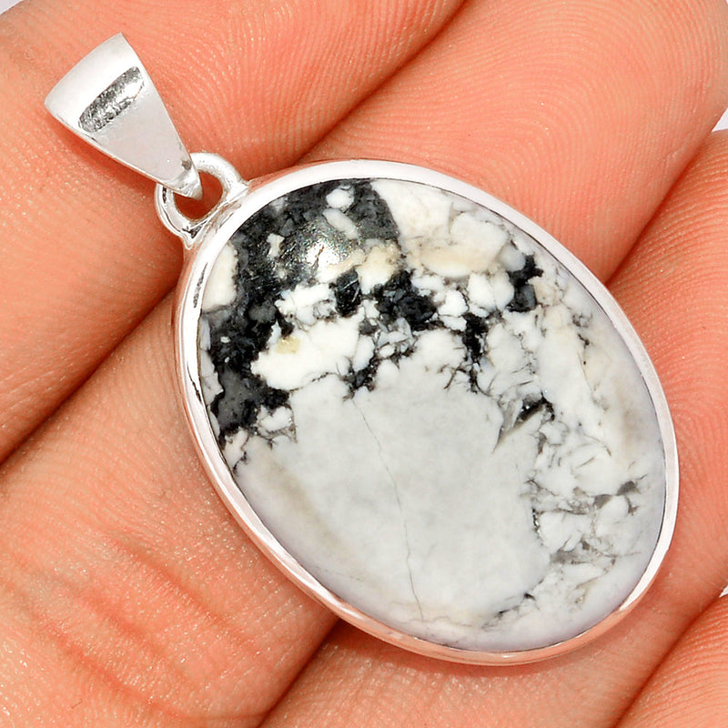 1.6" White Howlite Pendants - WHOP600