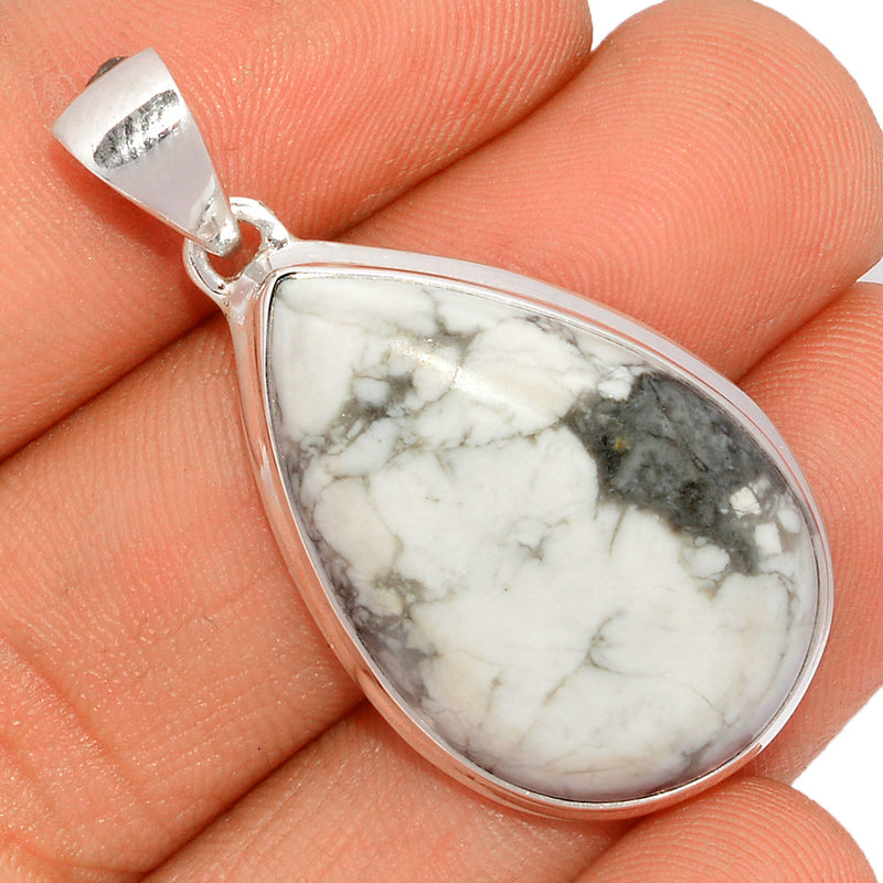 1.6" White Howlite Pendants - WHOP605