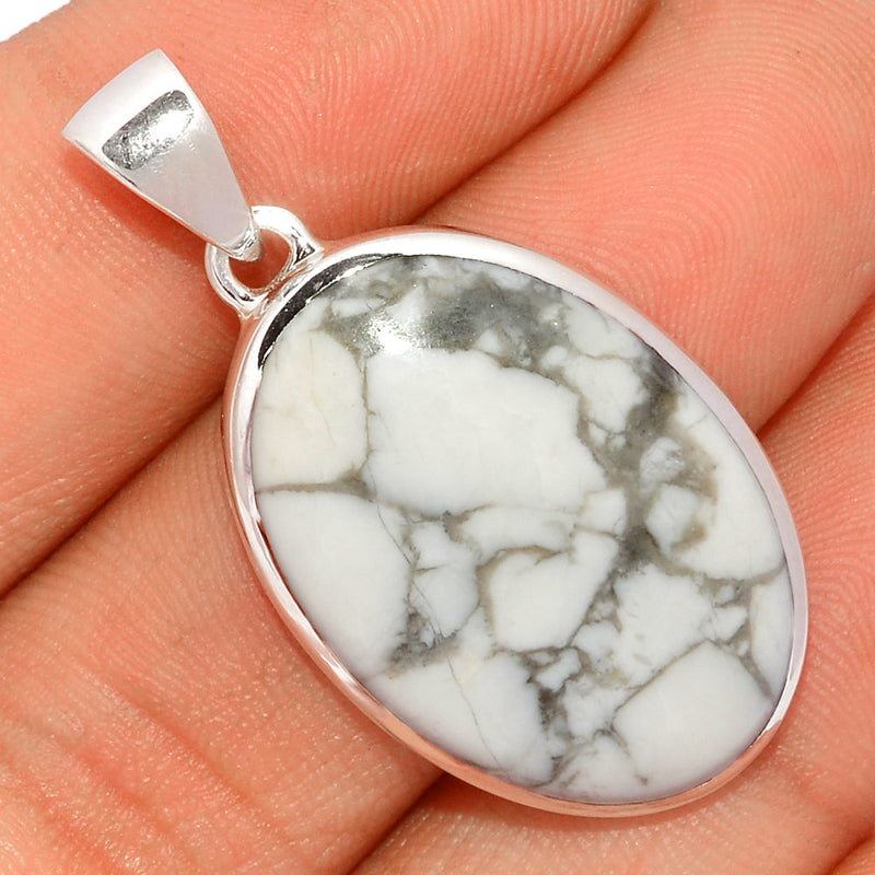 1.6" White Howlite Pendants - WHOP606