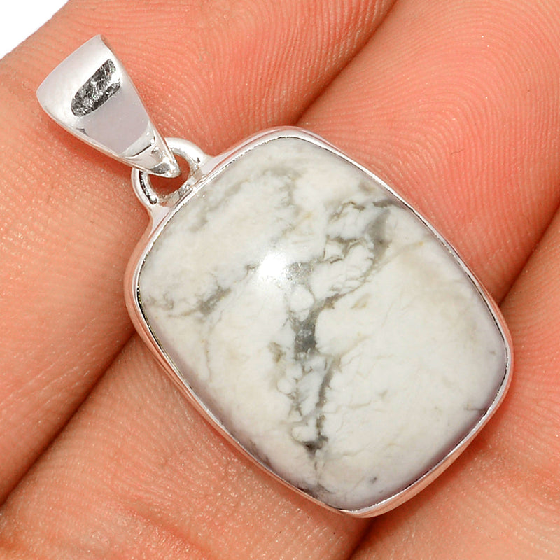 1.3" White Howlite Pendants - WHOP609